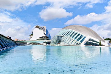Valencia, İspanya, 20 Kasım 2023; Sanat ve Bilim Şehri Görüşleri. Çağdaş mimari. Valencia Modern Mimari