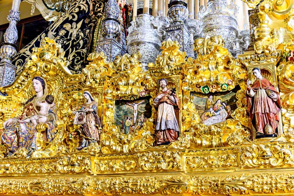 Malaga Andalusia Spain April 2023 Holy Week Passage Virgin Mary — Stock Photo, Image