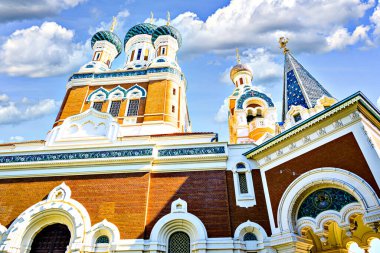 Saint Nicholas Katedrali, Rus Ortodoks Kilisesi, Nice, Fransa 'da bulunan Neo-Rus tarzı.