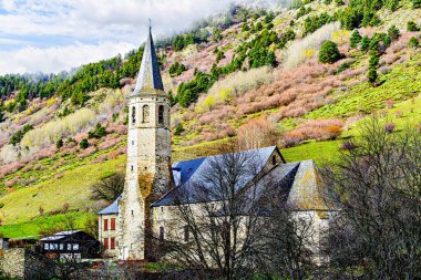 Montgarri Sanctuary, located in the municipality of Alto Aran in the Lerida Pyrenees, Catalonia, Spain clipart