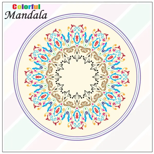 Floral roun colorful design.