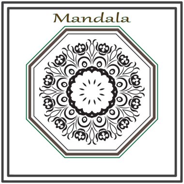 Vector Mandala decorative round ornament clipart