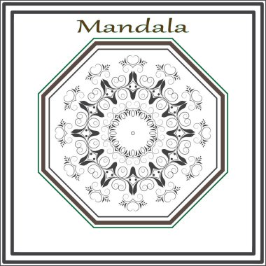 Mandala desenli arkaplan tasarımı.