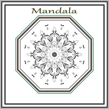 Mandala desenli arkaplan tasarımı.