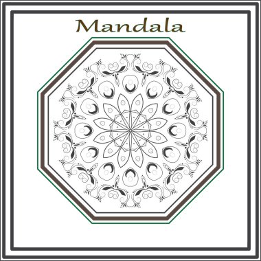 Mandala desenli arkaplan tasarımı.