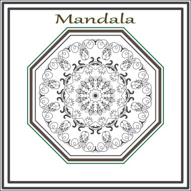 Mandala desenli arkaplan tasarımı.