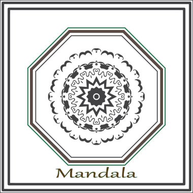 Round ornament in indian style, mandala, mandala, vector. clipart