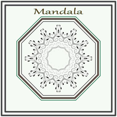 mandala round ornament design. clipart