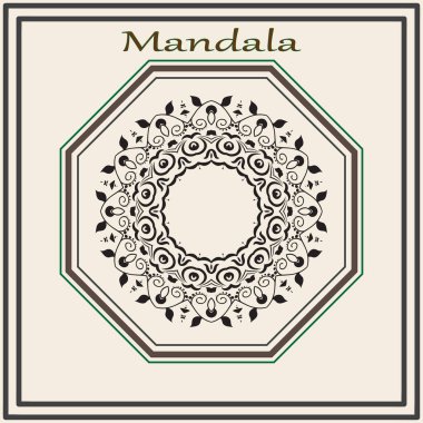 Mandala dekoratif süs tasarım.