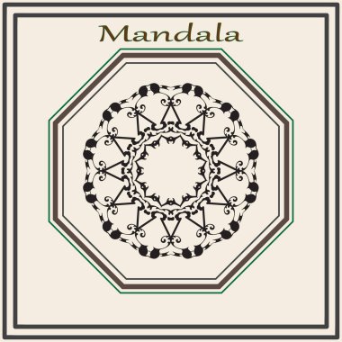 Mandala dekoratif süs tasarım.