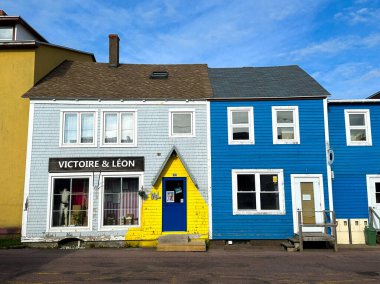 Saint-Pierre, Saint-Pierre ve Miquelon (Saint-Pierre-et-Miquelon) adaları ve takımadaları. Kuzey Amerika 'daki Fransız adası.