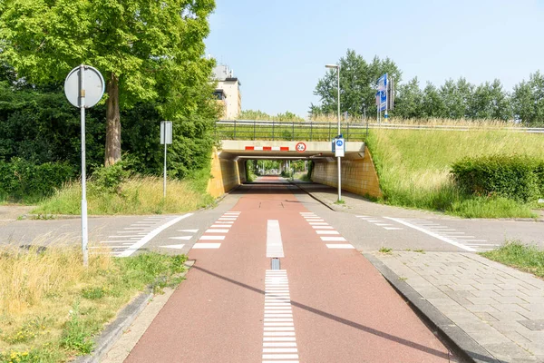 여름날 의도로 지나가는 자전거 네덜란드 마이어 — 스톡 사진