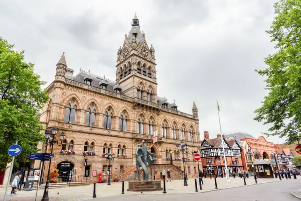 Chester July 2023 View Town Hall Cloudy Sky Town Hall Royalty Free Stock Photos