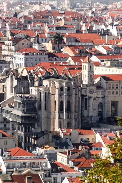 Lisbon Portugal Θέα Της Πόλης Της Lisbon Πορτογαλία Όμορφη Παλιά — Φωτογραφία Αρχείου