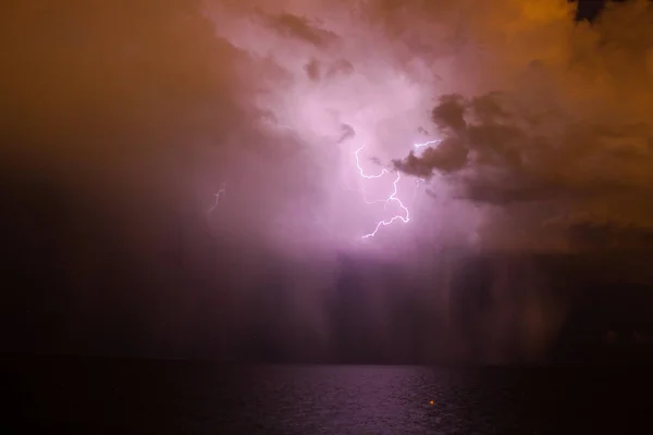 Lightning Sky Sea Storm Lightning — Stock Photo, Image