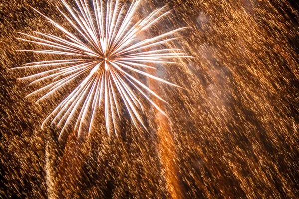 Kutlama arka planında havai fişek gösterisi.