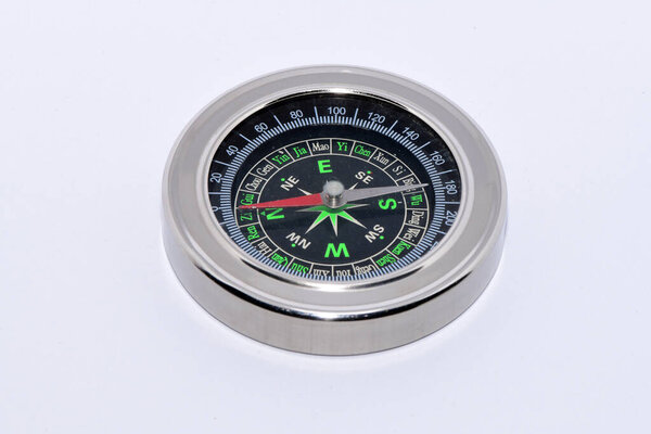 Compass on white background- product photography