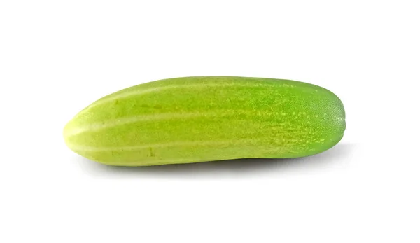 Verse Komkommer Geïsoleerd Witte Achtergrond Groene Komkommers Dagelijkse Voeding Concept — Stockfoto