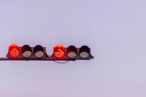 traffic lights with red light