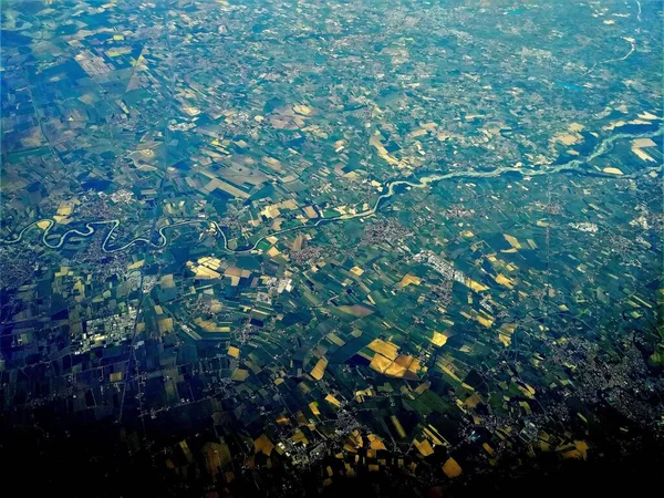 Άποψη Από Αεροπλάνο Άλπεις — Φωτογραφία Αρχείου