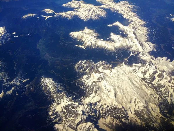 Utsikt Från Planet Alperna — Stockfoto