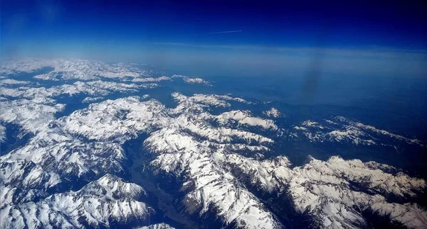 Widok Samolotu Alpy — Zdjęcie stockowe