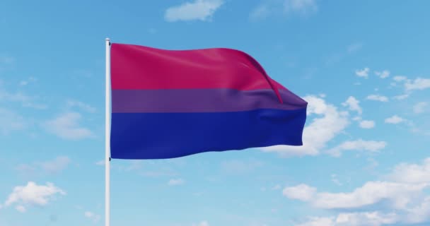 Gökyüzünde Biseksüel Gurur Dalgaları — Stok video