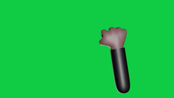 Eine Reihe Von Animierten Handgesten Zoomen Auf Einem Grünen Bildschirmhintergrund — Stockvideo