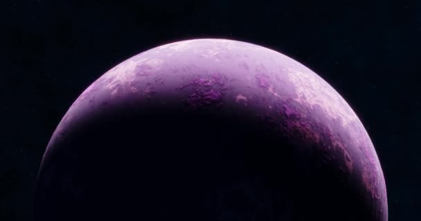 Napfény Lassan Feltárja Forgó Lila Exoplanet — Stock videók