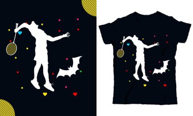 Badminton oyuncusu vektör düz siluet koleksiyonu badminton, spor siluetleri