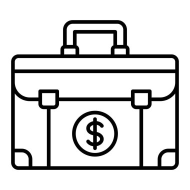 Evrak çantası vektör simgesi. Yazdırma, mobil ve web uygulamaları için kullanılabilir.