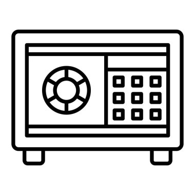 Güvenli kutu vektör simgesi. Yazdırma, mobil ve web uygulamaları için kullanılabilir.