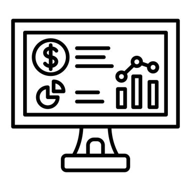 Analitik vektör simgesi. Yazdırma, mobil ve web uygulamaları için kullanılabilir.