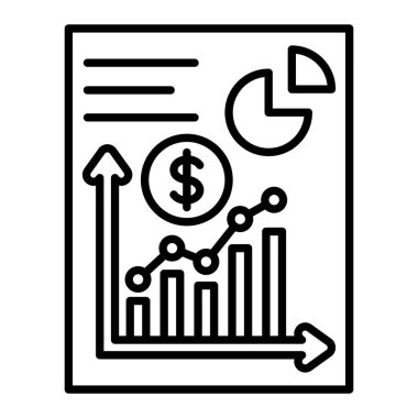 Çizelge çizelgesi vektör simgesi. Yazdırma, mobil ve web uygulamaları için kullanılabilir.