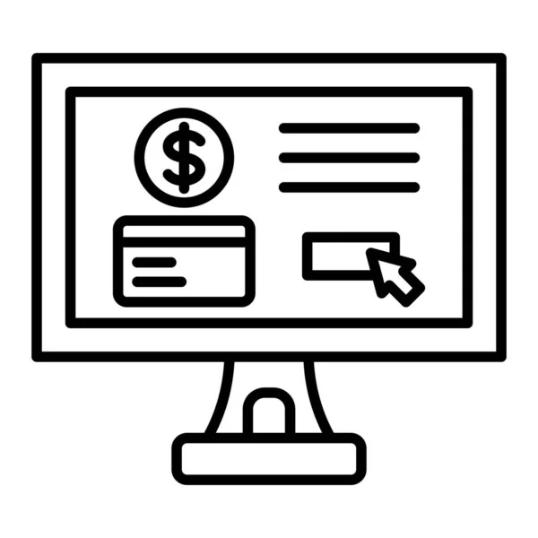 Ícone Vetorial Pagamento Online Pode Ser Usado Para Impressão Aplicações — Vetor de Stock