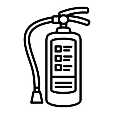 Yangın söndürücü vektör ikonu. Yazdırma, mobil ve web uygulamaları için kullanılabilir.
