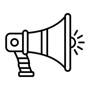 Megafon vektör simgesi. Yazdırma, mobil ve web uygulamaları için kullanılabilir.