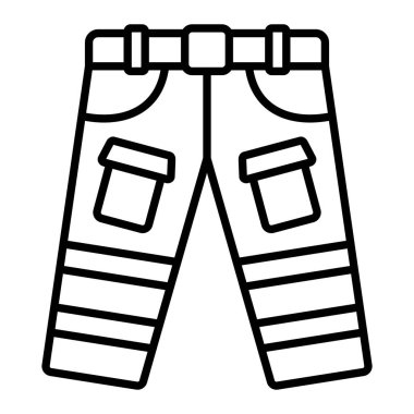 İtfaiyeci pantolonu vektör ikonu. Yazdırma, mobil ve web uygulamaları için kullanılabilir.