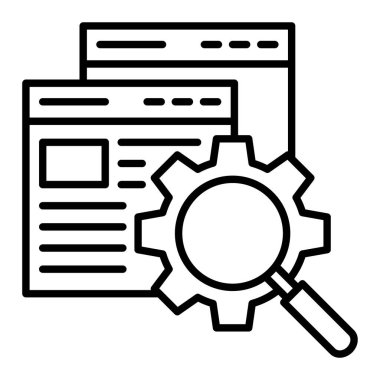 Web optimizasyon vektör simgesi. Yazdırma, mobil ve web uygulamaları için kullanılabilir.