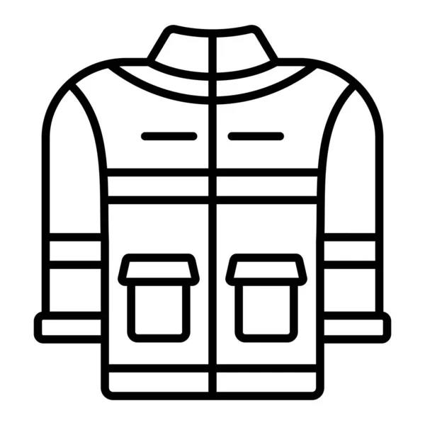 Firefighter Jacket Vector Icon Can Used Printing Mobile Web Applications — Stock Vector