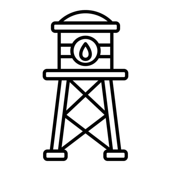 Watertoren Vector Icoon Kan Worden Gebruikt Voor Print Mobiele Webtoepassingen — Stockvector