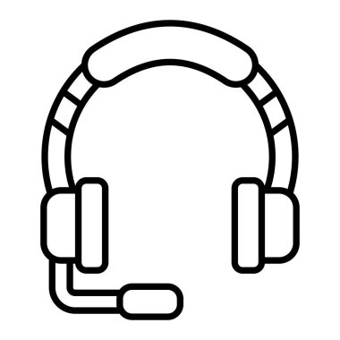 Kulaklık vektör simgesi. Yazdırma, mobil ve web uygulamaları için kullanılabilir.