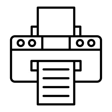 Yazıcı vektör simgesi. Yazdırma, mobil ve web uygulamaları için kullanılabilir.
