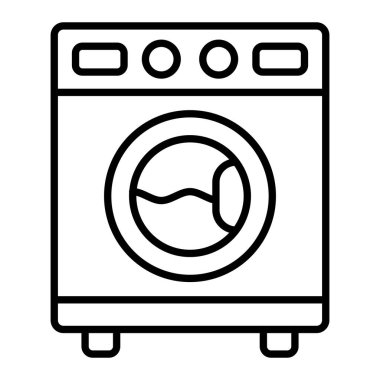 Çamaşır Makinesi vektör simgesi. Yazdırma, mobil ve web uygulamaları için kullanılabilir.