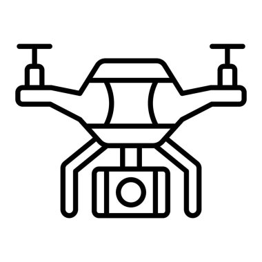 Drone vektör simgesi. Yazdırma, mobil ve web uygulamaları için kullanılabilir.