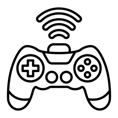 Gamepad vektör simgesi. Yazdırma, mobil ve web uygulamaları için kullanılabilir.