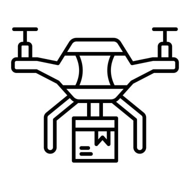 Drone Taşıma vektör simgesi. Yazdırma, mobil ve web uygulamaları için kullanılabilir.