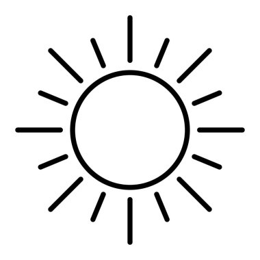 Parlaklık vektör simgesi. Yazdırma, mobil ve web uygulamaları için kullanılabilir.