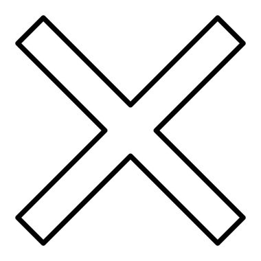 Vektör simgesi çapraz. Yazdırma, mobil ve web uygulamaları için kullanılabilir.