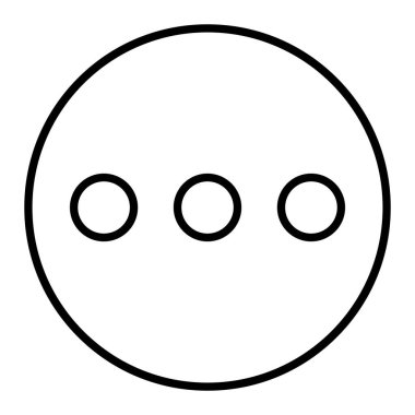 Ellipsis vektör simgesi. Yazdırma, mobil ve web uygulamaları için kullanılabilir.